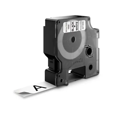 Dymo taśma do drukarek etykiet, D1 16958 czarny/biały  3,5m/19mm